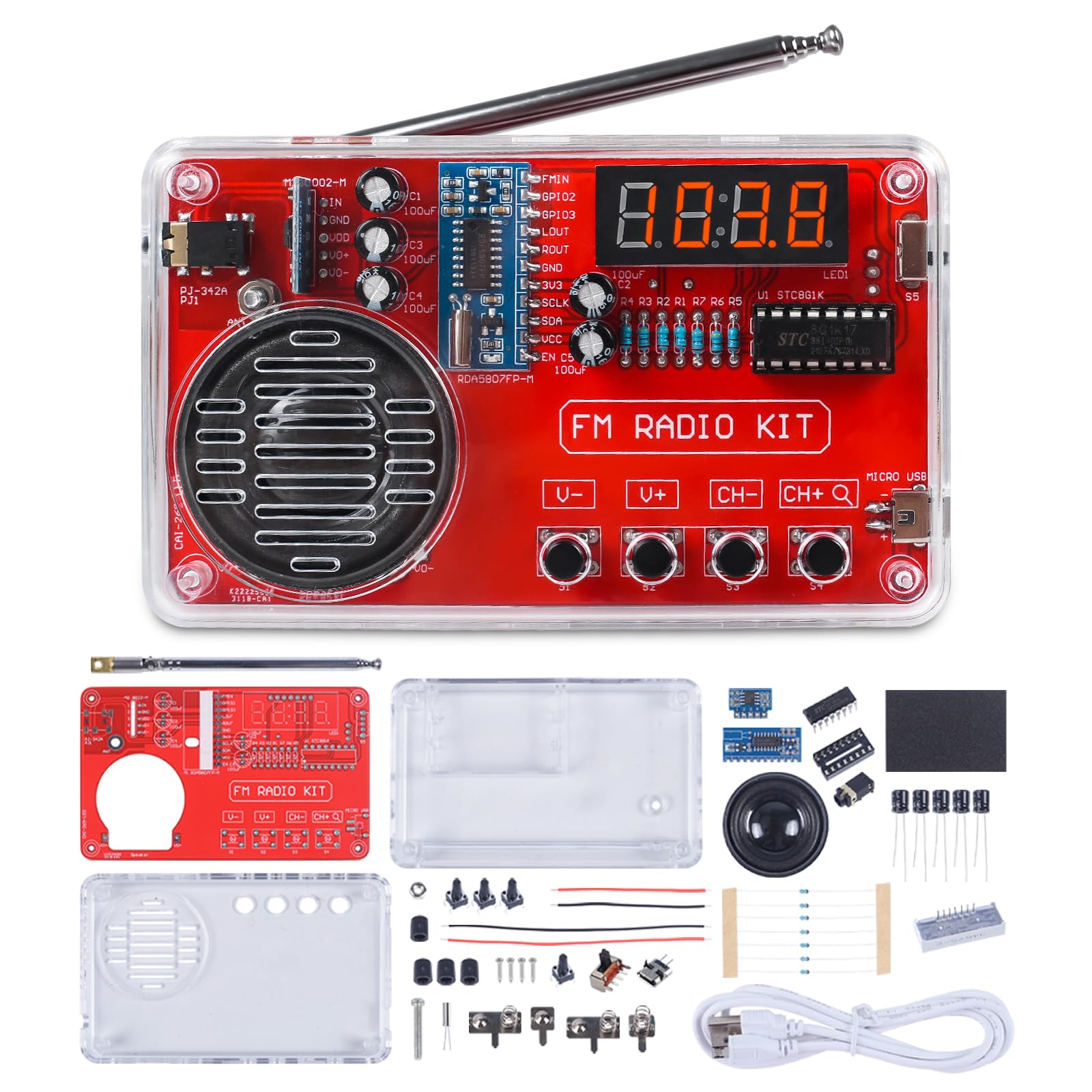 1 Ensemble Kit Radio DIY Kit De Pratique De Soudure Radio DIY Pour Projets D 'Éducation Et D'Apprentissage Comprend Outils Et Accessoires De Soudure
