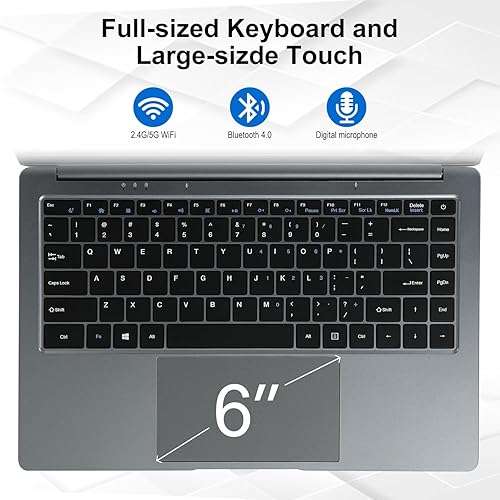 Miniatura 4 de Celeron N3350 - Portátil ultraligero de 14 pulgadas para estudiantes y negocios, 6 GB de RAM, 256 GB de almacenamiento, pantalla IPS de 14 pulgadas,