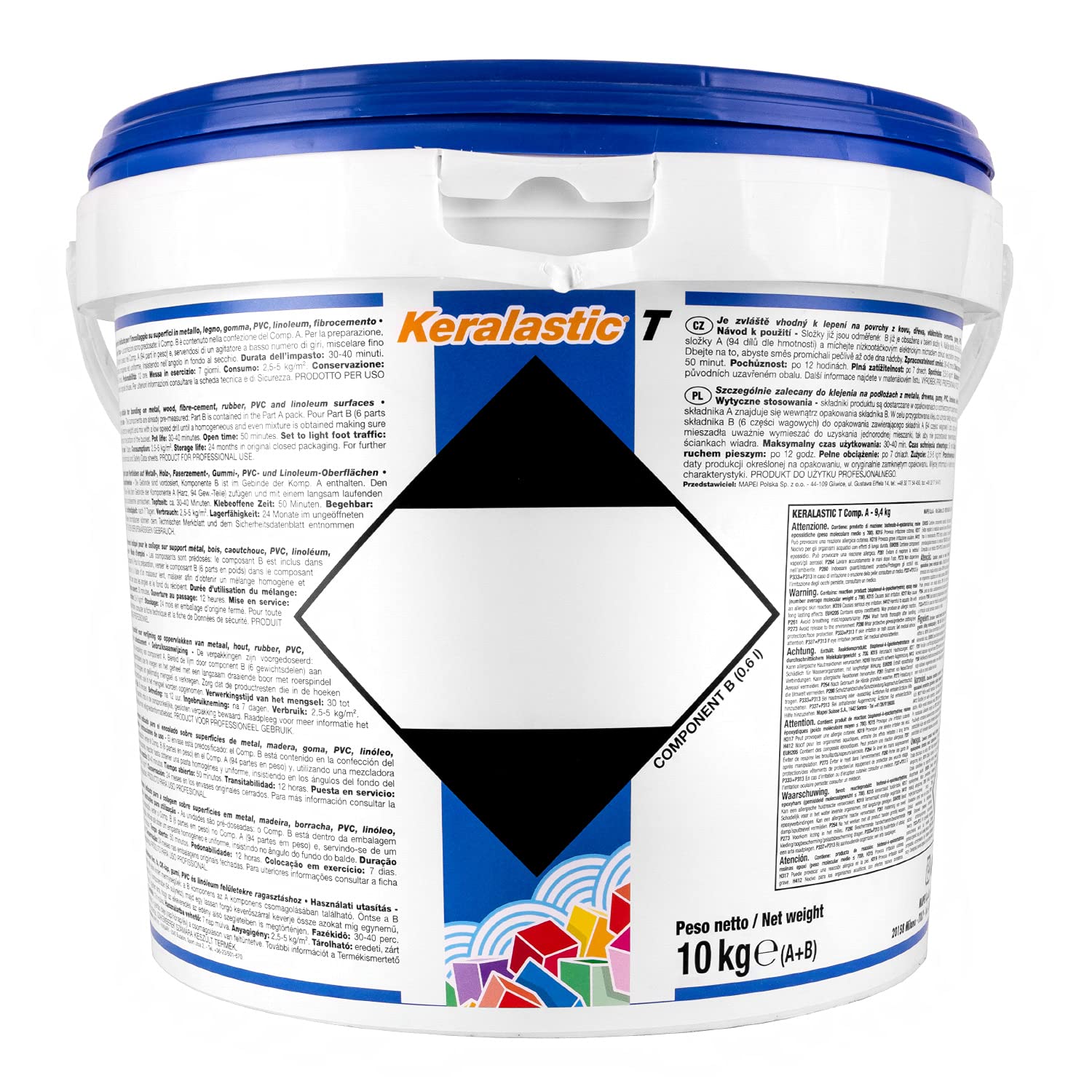Dwuskładnikowy klej do płytek ceramicznych i kamienia naturalnego MAPEI KERALASTIC T BIAŁY 10kg