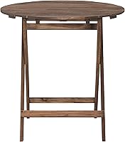 Vista 14 de Linon Catalán acabado tres piezas plegable Bistro Cafe Set, bellota marrón