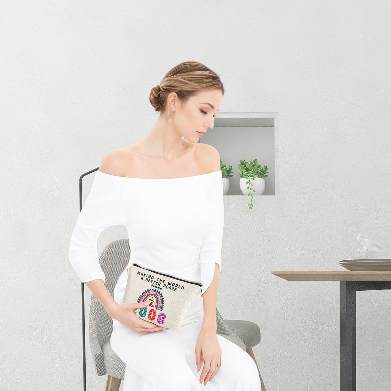 Happy 18th Birthday Decorations for Girls, 18th Birthday Gifts for Girls, Her, Sister, Daughter, Niece, Funny 2008 Gifts for 18 Year Old Girl, 18 Year Old Girl Christmas Gifts, Cosmetic Travel Bag - Image 5