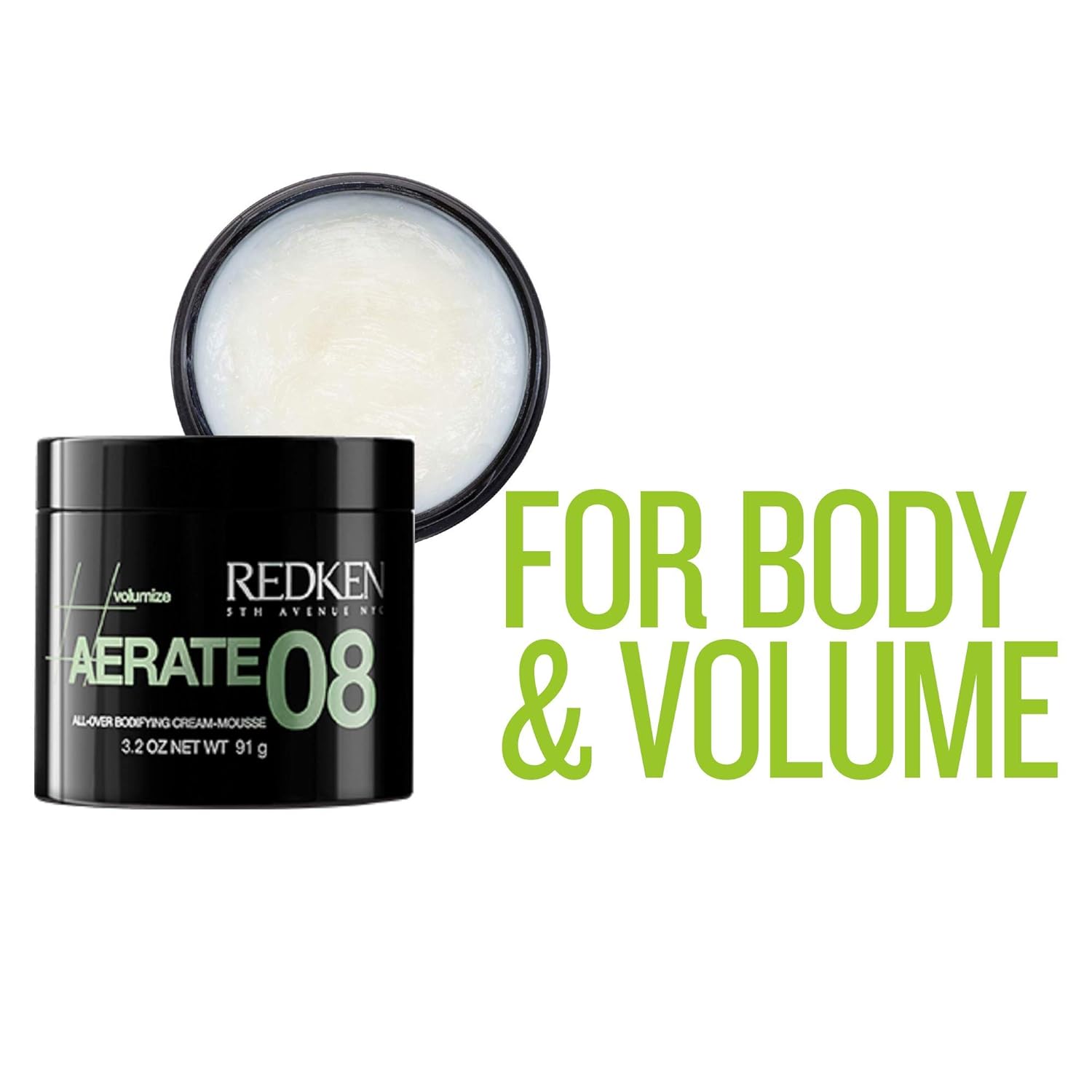 Redken Aerate 08 Bodifying Cream-Mousse | For All Hair Types | Lightweight Volume With Medium Control | 3.2 Oz : Beauty & Personal Care
