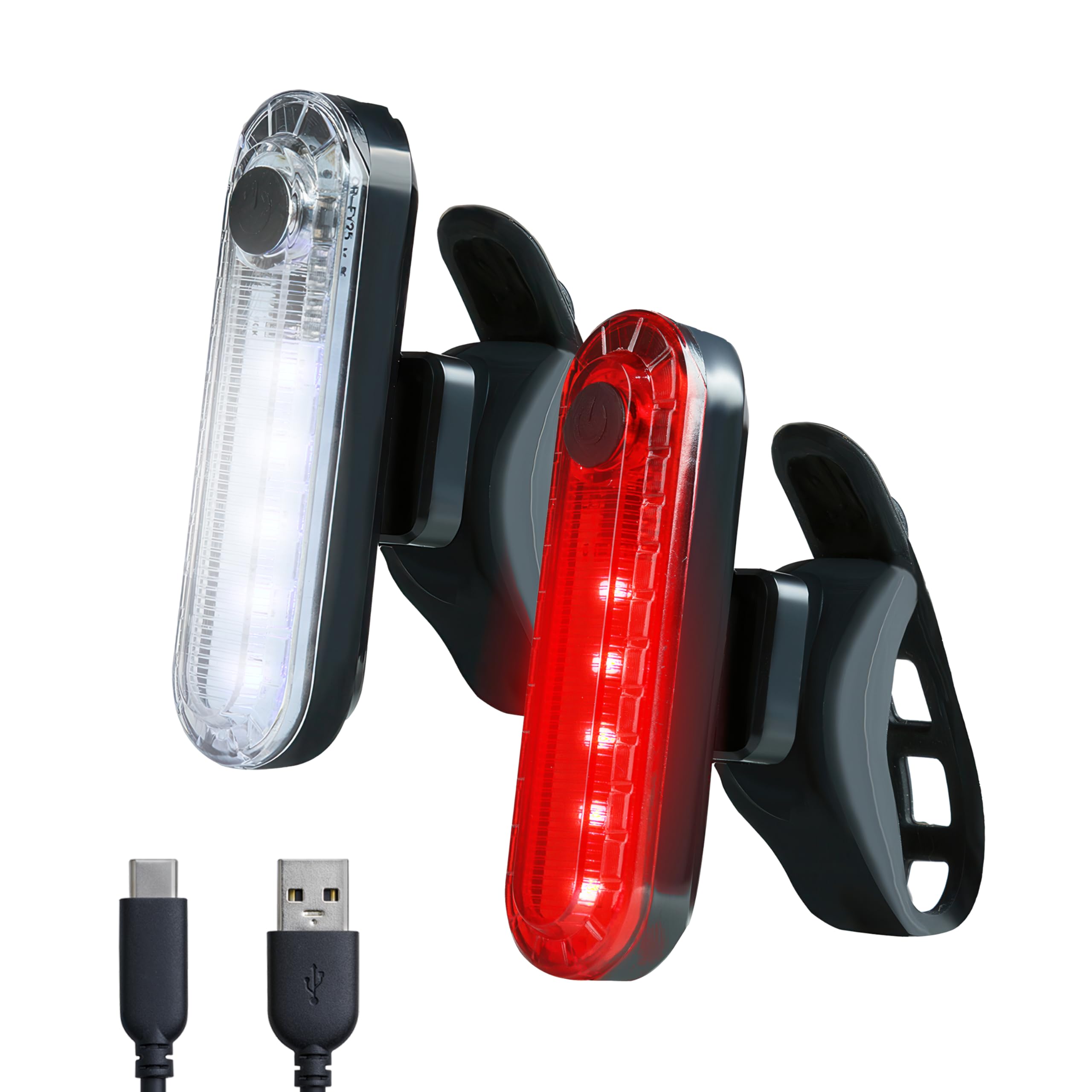 BYKING Bike Lights Front and Back, USB-C Rechargeable Bike Light, 4 LED Lighting Modes & Waterproof, Bright Bicycle Lights Set For Helmet, Cycle, MTB, Scooter and more.