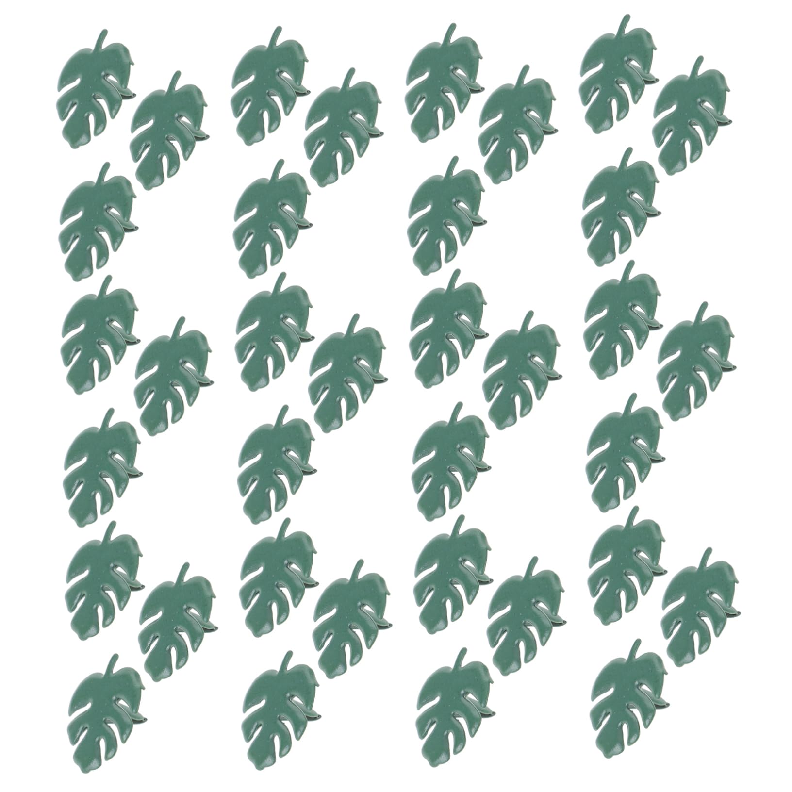 ERINGOGO 50pcs Metal Brad Fasteners Mini Brads Leaf Modeling for Scrapbooking DIY Supplies