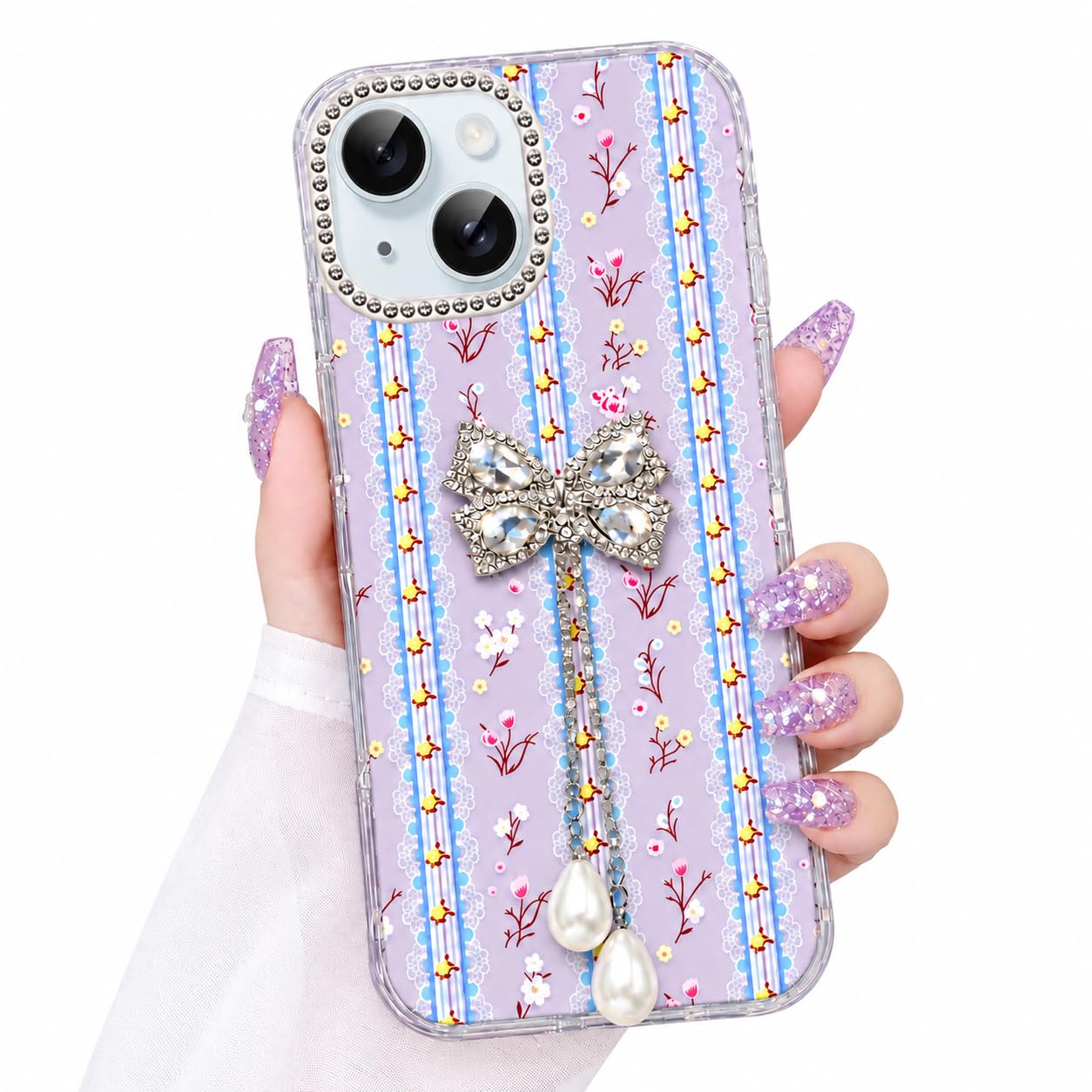 VONZEE Cute Pink Butterfly Transparent Back Cover for iPhone 17| Clear Shockproof TPU Protective Case | Slim Anti-Yellowing Crystal Clear Phone Cover for Girls and Women — Amazon image 30