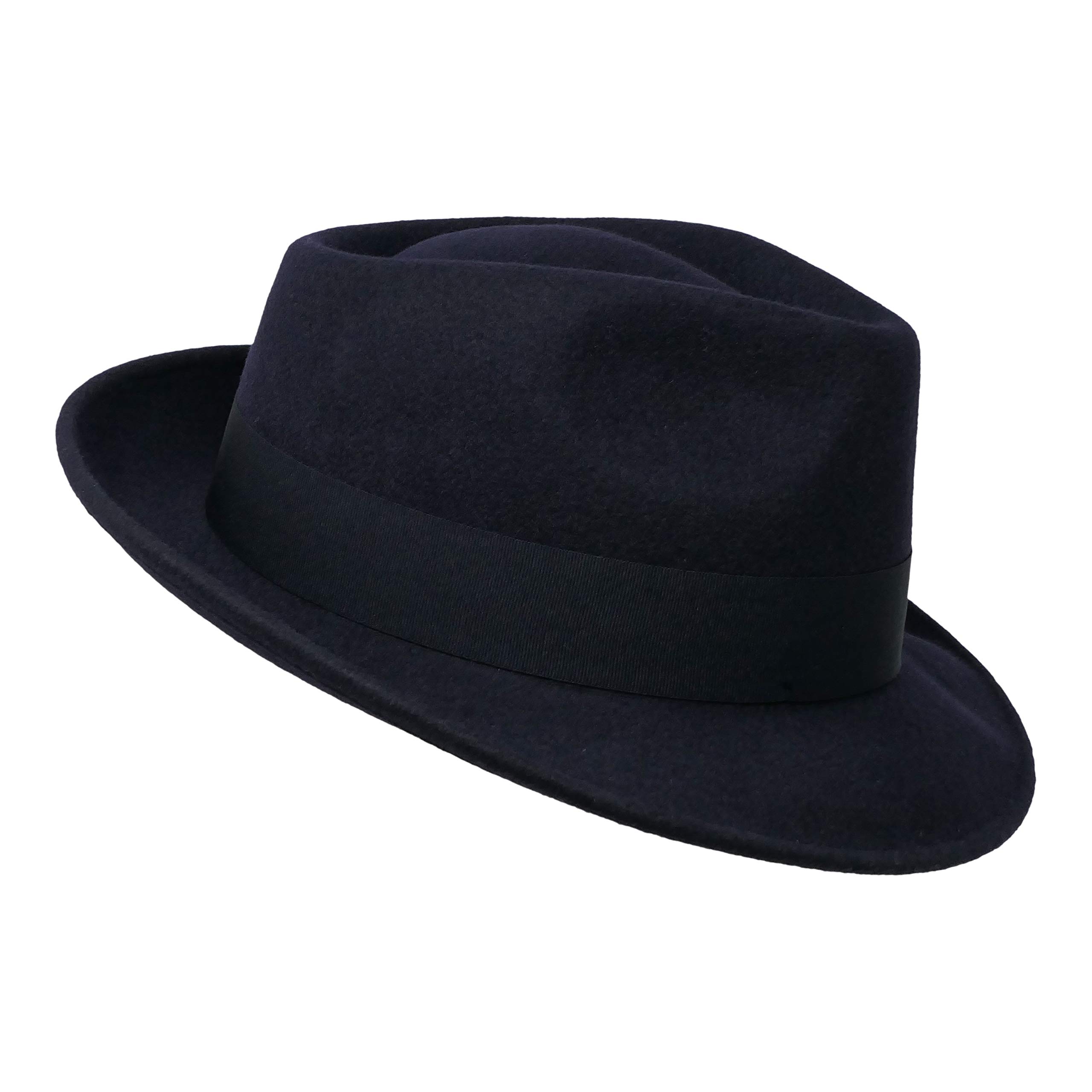 BORGES & SCOTT B&S Premium Doyle – Sombrero de lágrima Fedora - 100% Fieltro de Lana - Enrollable para Viajes - Resistente al Agua - Unisex