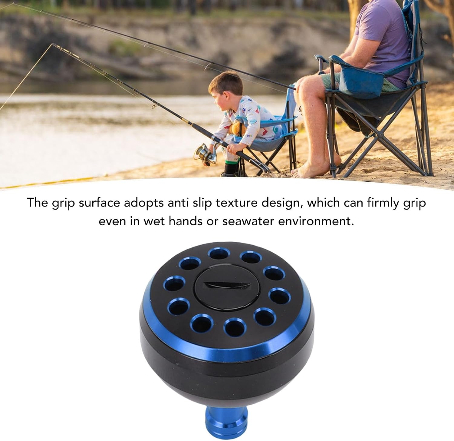 RiToEasysports 38mm Fishing Power Knob, for S A D Reels Sturdy Aluminum Alloy Handle Knob for Sea Fishing Scenarios