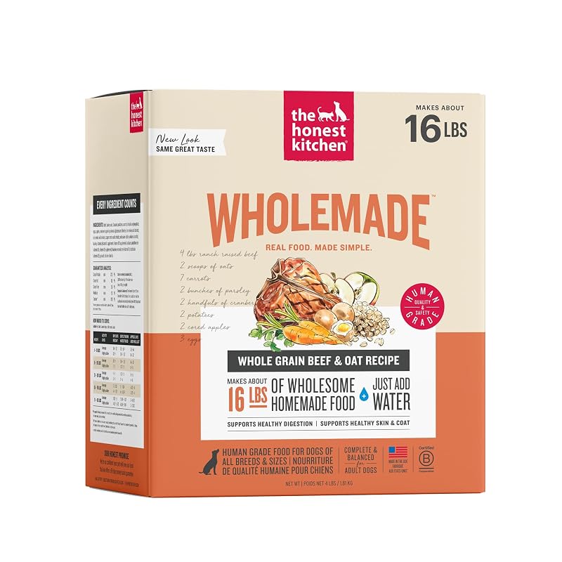 Alimento Desidratado para Cães Adultos The Honest Kitchen Wholemade com Carne Bovina, Whole Grain, 1,81 kg