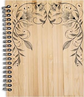 Custom Engraved Wooden Guest Book - Personalized Memorial Photo Album for Weddings & Funerals, 10~100 Blank Pages, Personalize names, dates, and messages, Multiple Sizes Available