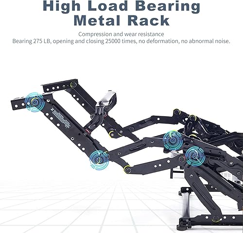 Miniatura 5 de HCY Silla reclinable, silla de sala de estar, muebles de cine en casa, sillas deslizantes modernas con respaldo de ala, sofá individual de piel