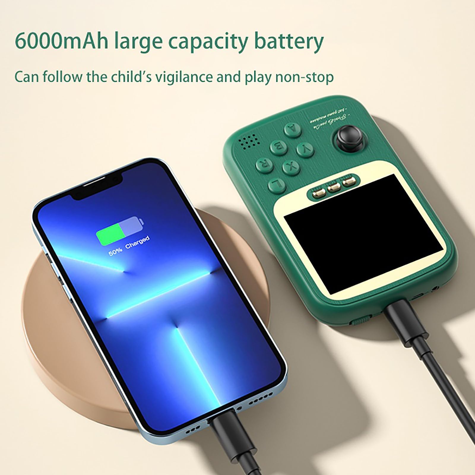 Konsola Do Gier Power Bank, Dwuosobowy Power Bank Arcade, Akumulator O Dużej Pojemności 5000 MAh, Możliwość Podłączenia Do Uchwytu Zewnętrznego, Obsługuje Projekcję Ekranu Telewizora