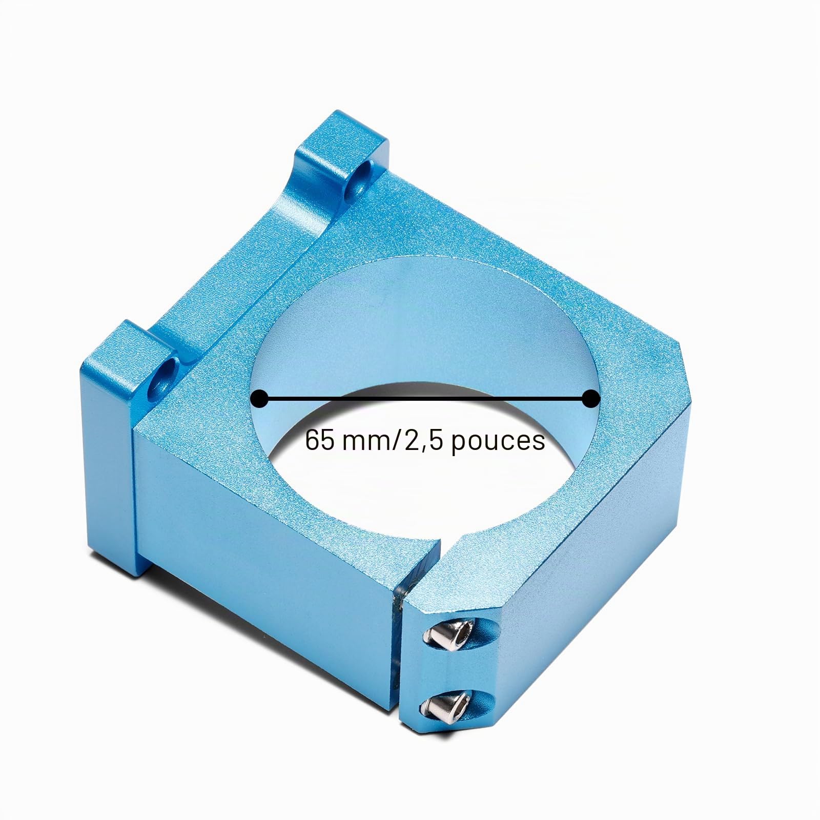 Genmitsu Support de broche en aluminium CNC de 65 mm de diamètre pour kit d'assemblage d'axe Z en aluminium PROVerXL 4030 CNC