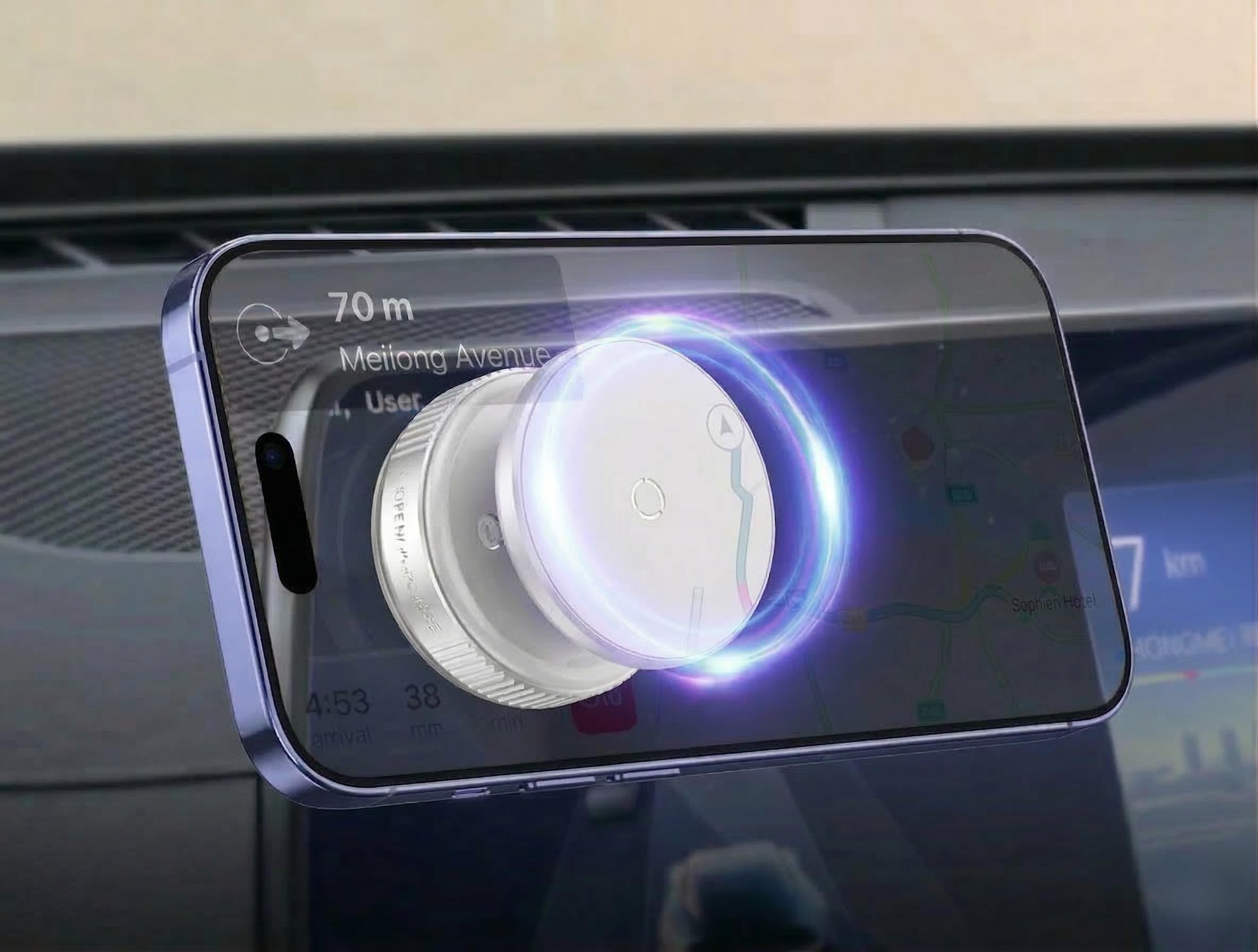 KANDONEX Handyhalterung Auto Magnet Saugnapf – Auto Zubehör Innenraum, KFZ Handyhalter Armaturenbrett & Scheibe, mobile Halterung kompatibel mit MagSafe, kompatibel mit iPhone 17 16 15 14, Samsung Car