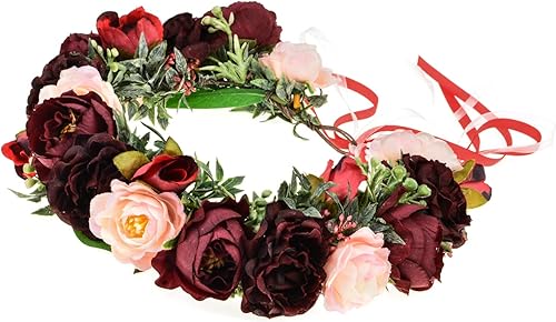 DreamLily Maternidad Bosque sesión de fotos de peonía flor corona pelo corona diadema boda BC44