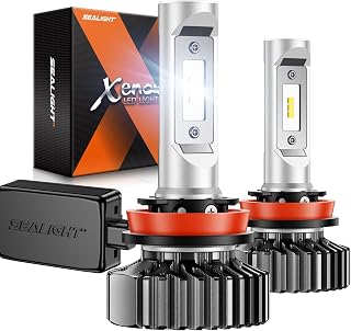 SEALIGHT H11 Light Bulbs, 30000LM 700% Brighter Fog Light with Turbo Fan,5 Mins Quick Installation, IP67 Waterproof Bulbs Pack of 2
