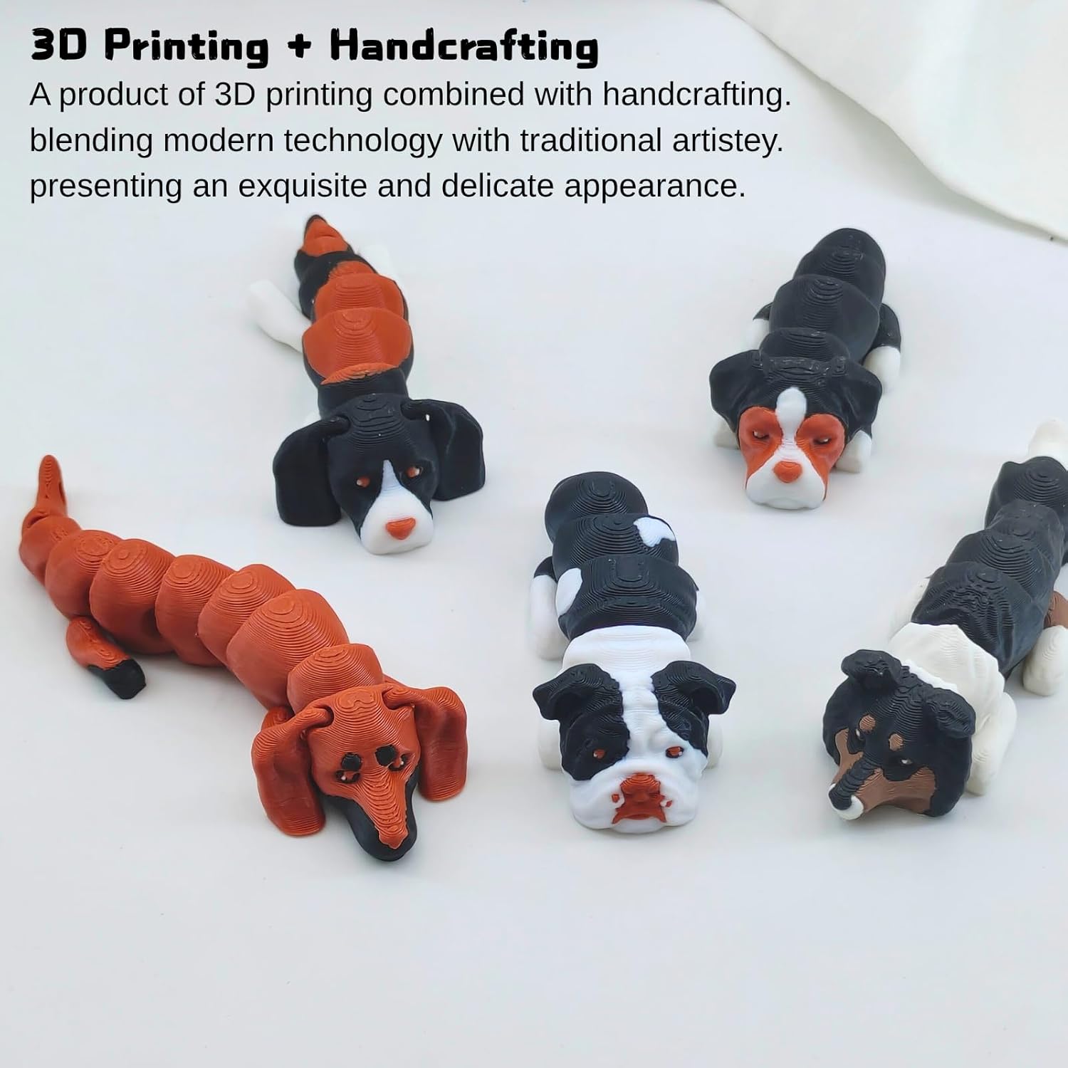 Mini 3D Printed Animals, Animal Sets - Unique and Fun Design, Stress Relief (Classic Edition)