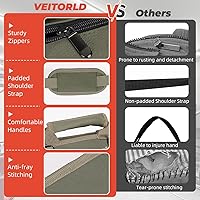 Vista 3 de Tool Roll Up Bag, Gifts for Him Men Dad Husband Boyfriend Valentines Day, Portable Tools Box Storage for Men, Heavy Duty Tool Organizer W/Detachable