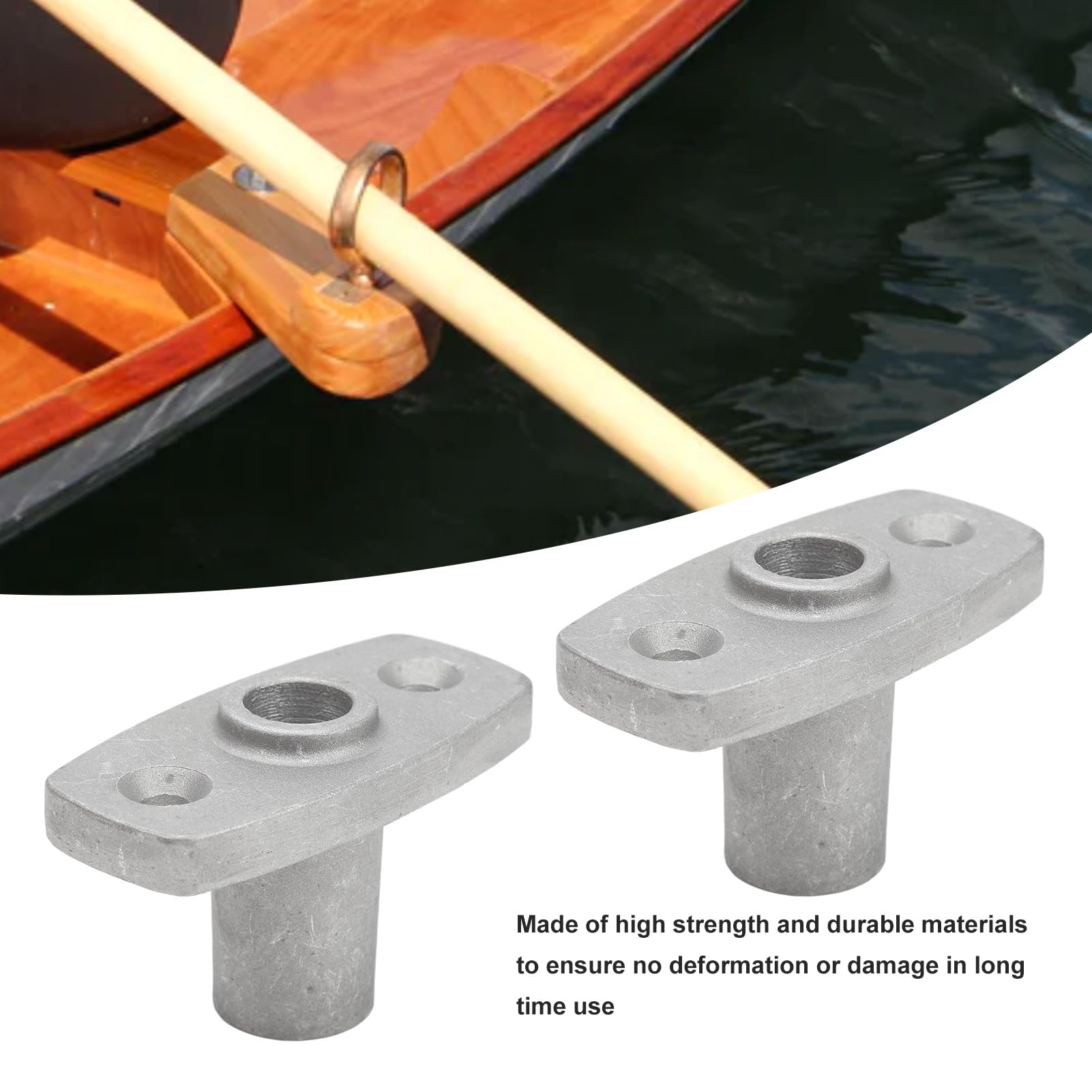 Rugged 2Pcs Top Mount Rowlock Socket 1/2in, Reliable Oar Lock Holder for Boats, Universal T Shape Bracket, Marine Socket, Easy to Install, Suitable for Sea Water Use