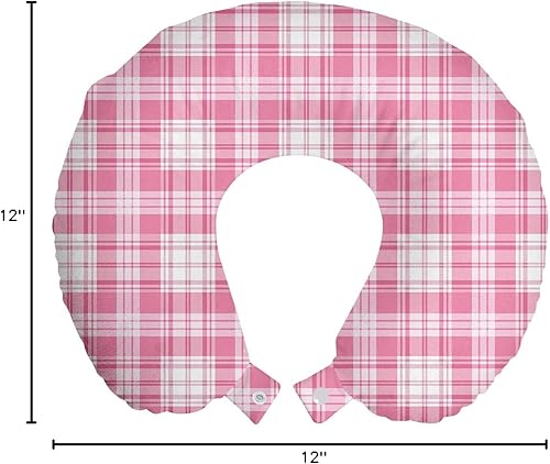 Miniatura 125 de Lunarable Teal Travel Pillow Neck Rest, Aquatic Fauna Theme Hand Drawn Style Various Starfish in Blue Shades, Memory Foam Traveling Accessory for