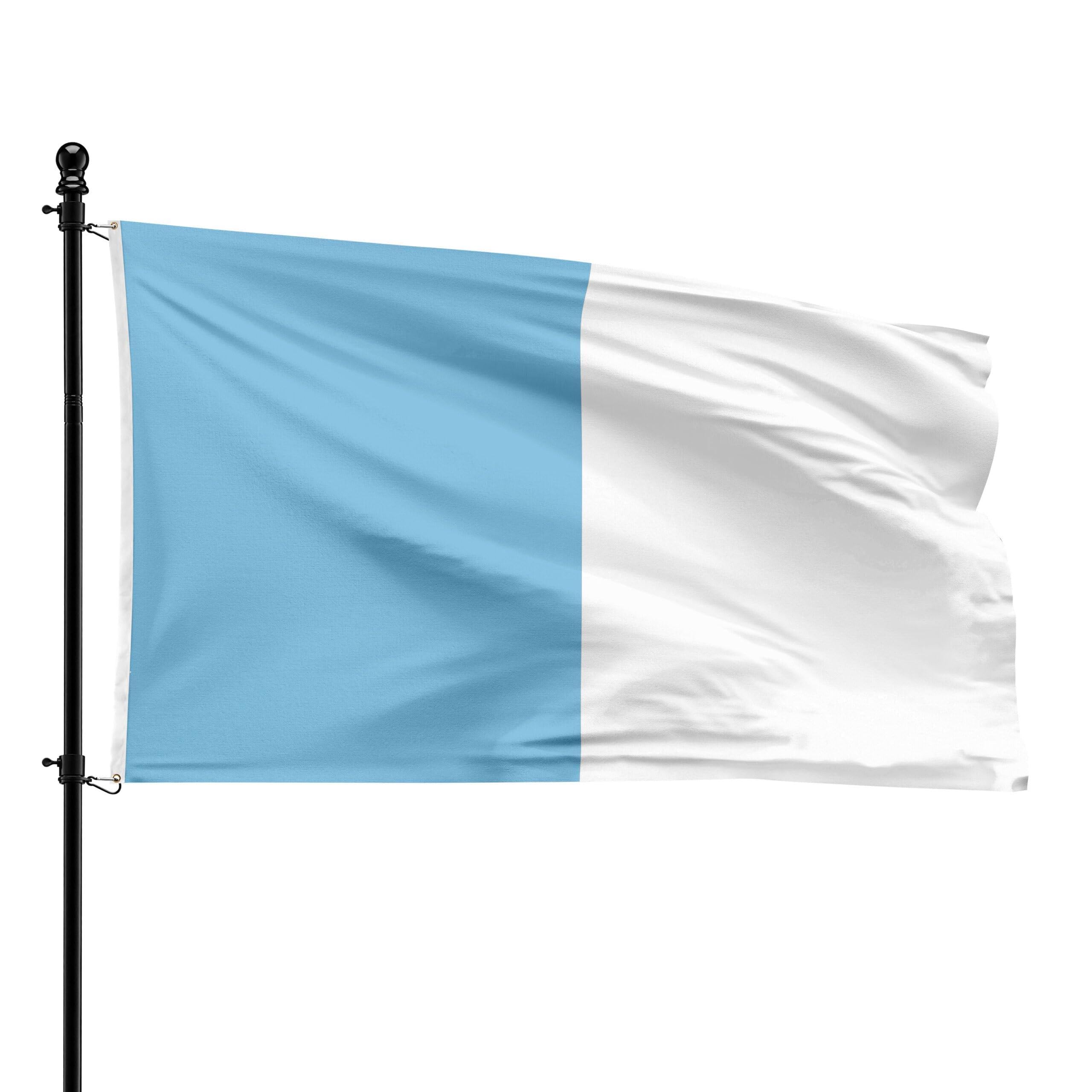 Drapeau Uccle 90 x 150 cm pavillon officiel de la municipalité en polyester résistant
