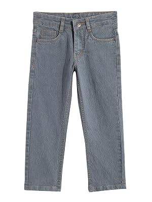 Urbano Juniors Boy's Light Grey Slim Fit Washed Denim Jeans Stretch (junepsboy-lgrey-7-8)