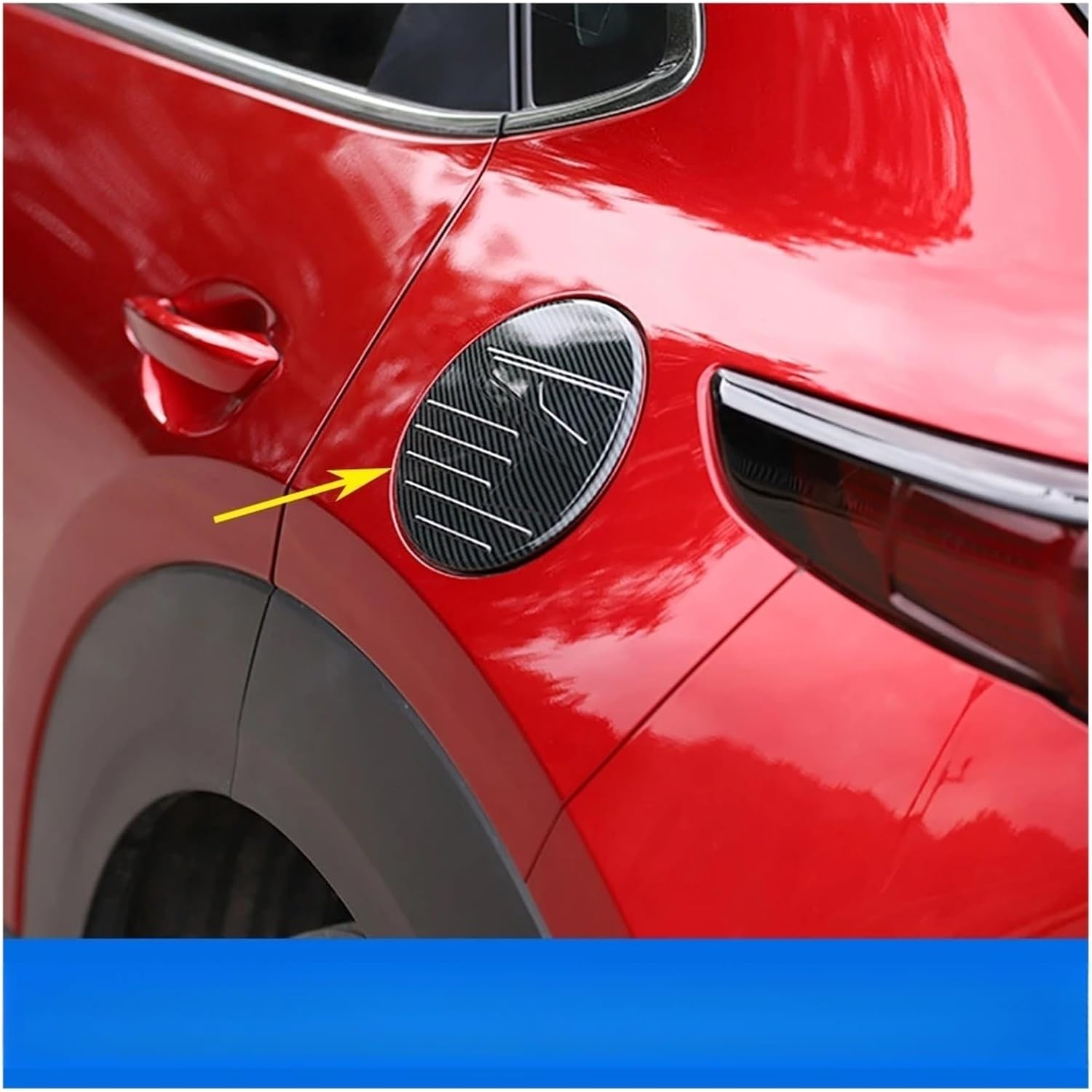 Chrome Gas Fuel Tank Cap Compatible For Mazda CX-30 CX30 2020-2023 2024 Carbon Fiber Oil Filler Gasoline Cover Trim Accessories Car Styling(Carbon Fiber Plastic)