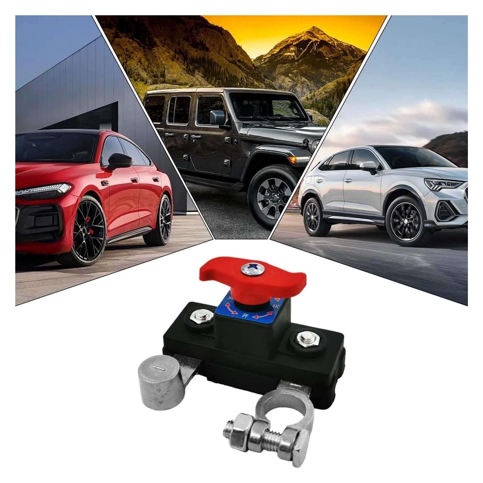 Commande de coupure de batterie de voiture 12/24 V, isolateur de commutateur à déconnexion rapide robuste avec borne automobile pour camion, camping-car, bateau (plaqué cuivre)
