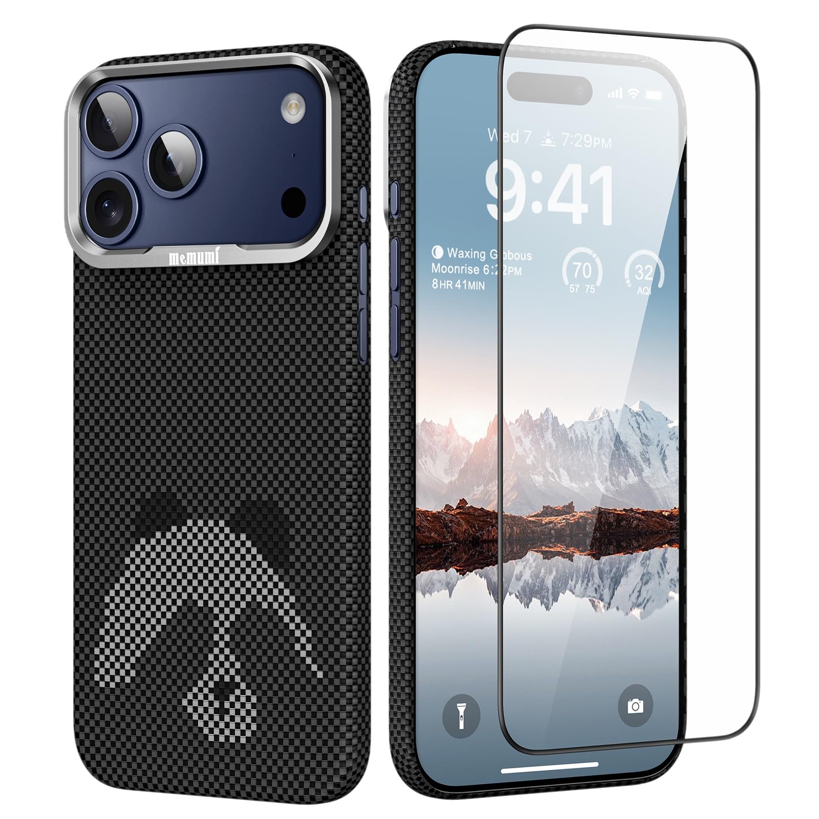Coque Magnétique iPhone 17 Pro Max memumi étui carbone contre les chutes