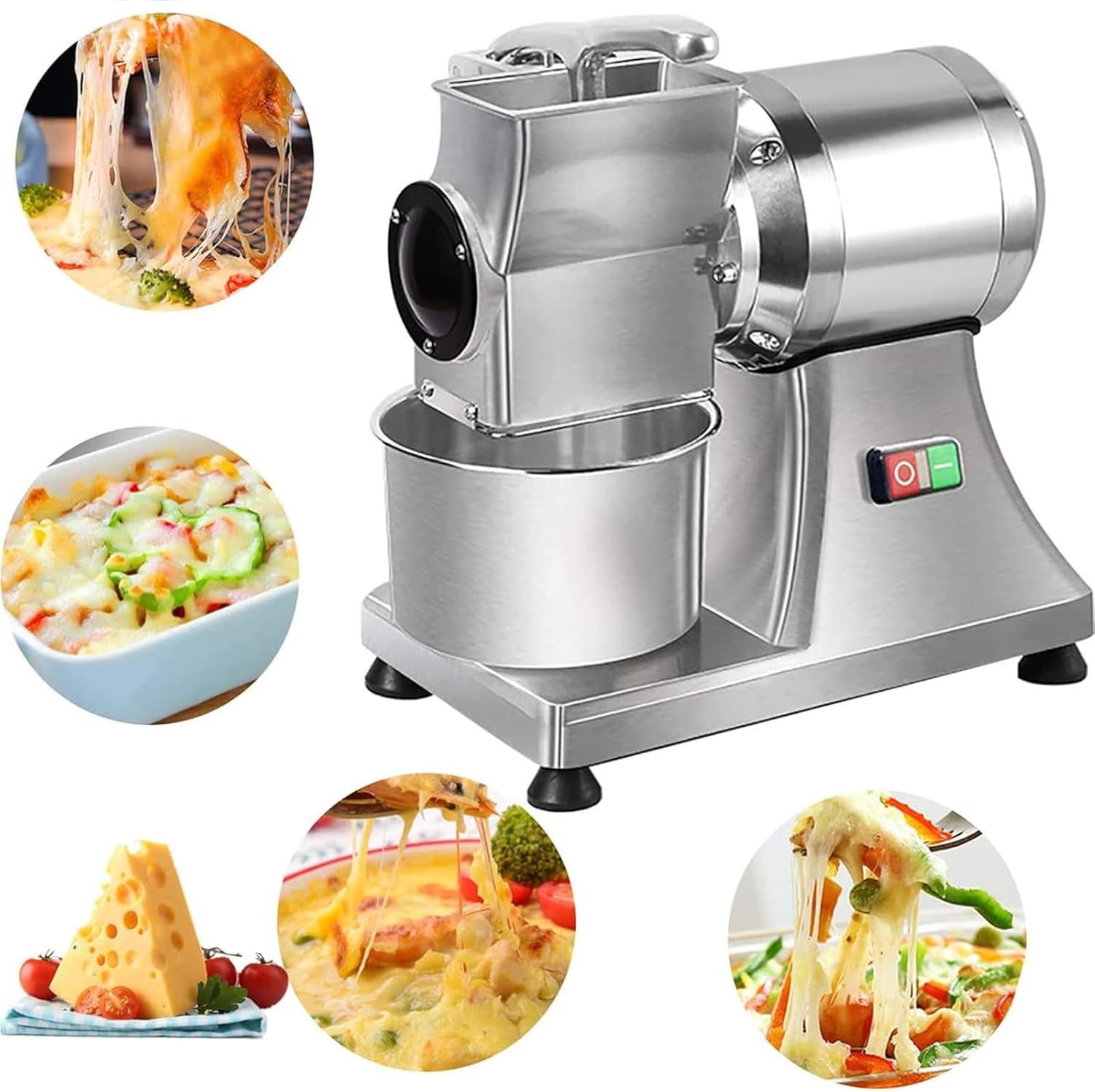 Rotary Cheese Grater with Handle Vegetable Shredder Round Kitchen Slicer Mandoline Grater for Vegetable, Nuts, Chocolate, Chesse