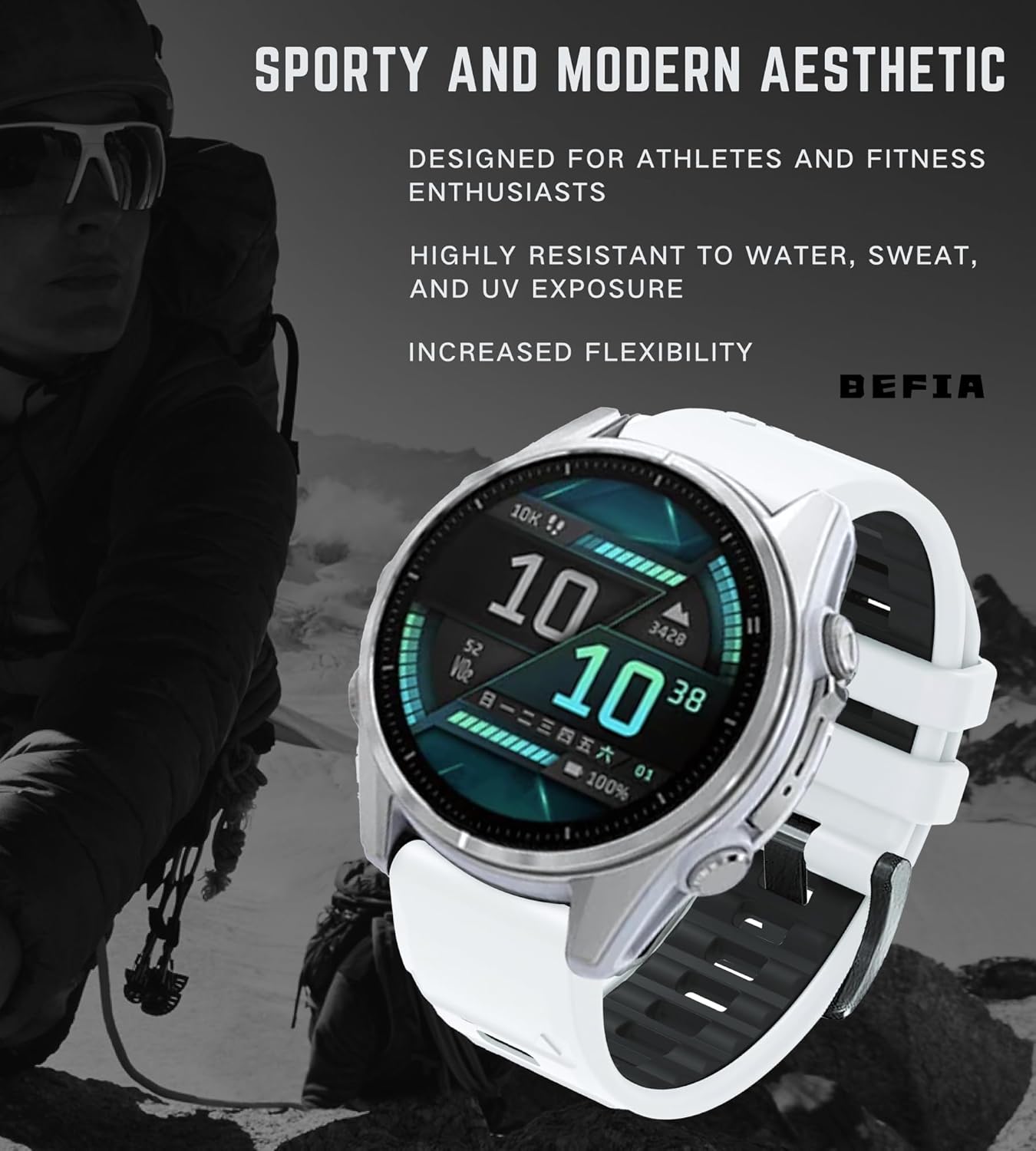 22mm Watch Band for Garmin fenix 8 47mm 5 6 fenix 7 sapphire solar band Quick Fit 22 Watch Bands for Garmin Watch Forerunner 965 955 epix gen 2 47mm Strap Comfort for Men Women - Image 5