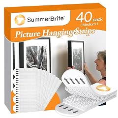 Picture Hanging Strips 40 Strips Damage Free Removal Wall Poster Picture Hangers Without Nails Sticky Hook Loop Adhesive