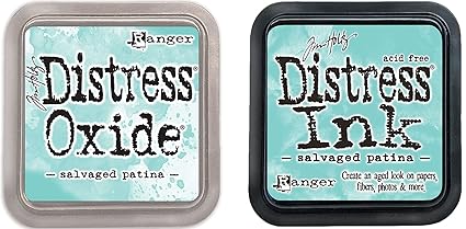 New! Tim Holtz Salvaged Patina Basics Two Ink Pads: Distress Oxide + Distress