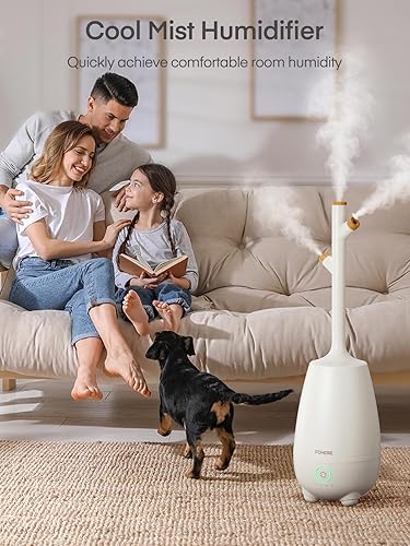 Miniatura 6 de Humidificadores para dormitorio, habitación grande, hogar, 5 L, humidificador de llenado superior silencioso de niebla fría con difusor de aceite