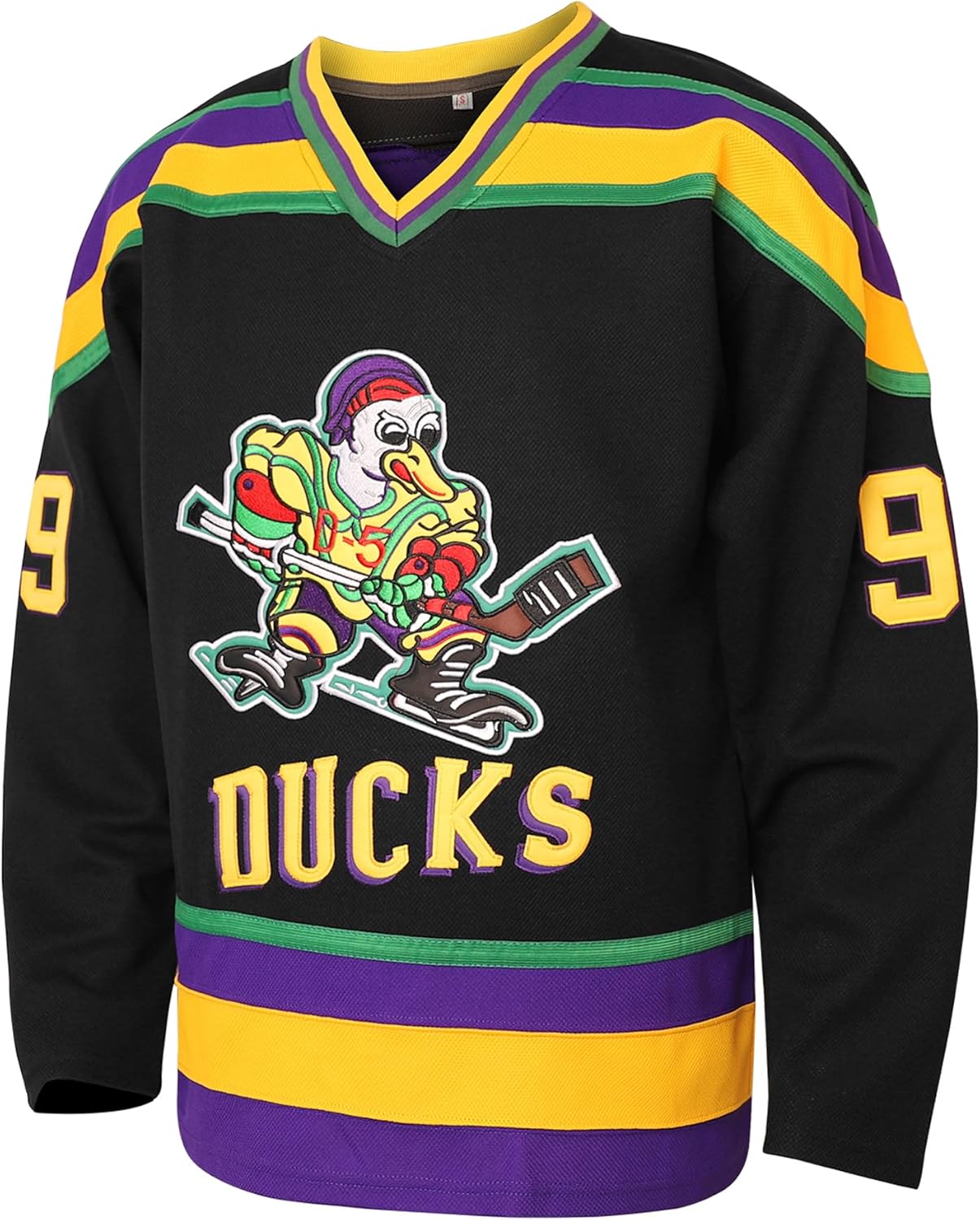 Mighty Ducks Jersey #96 Charlie Conway #99 Adam Banks #33 Greg Goldberg #66 Gordon Bombay Movie Hockey Jersey White Green - Image 3