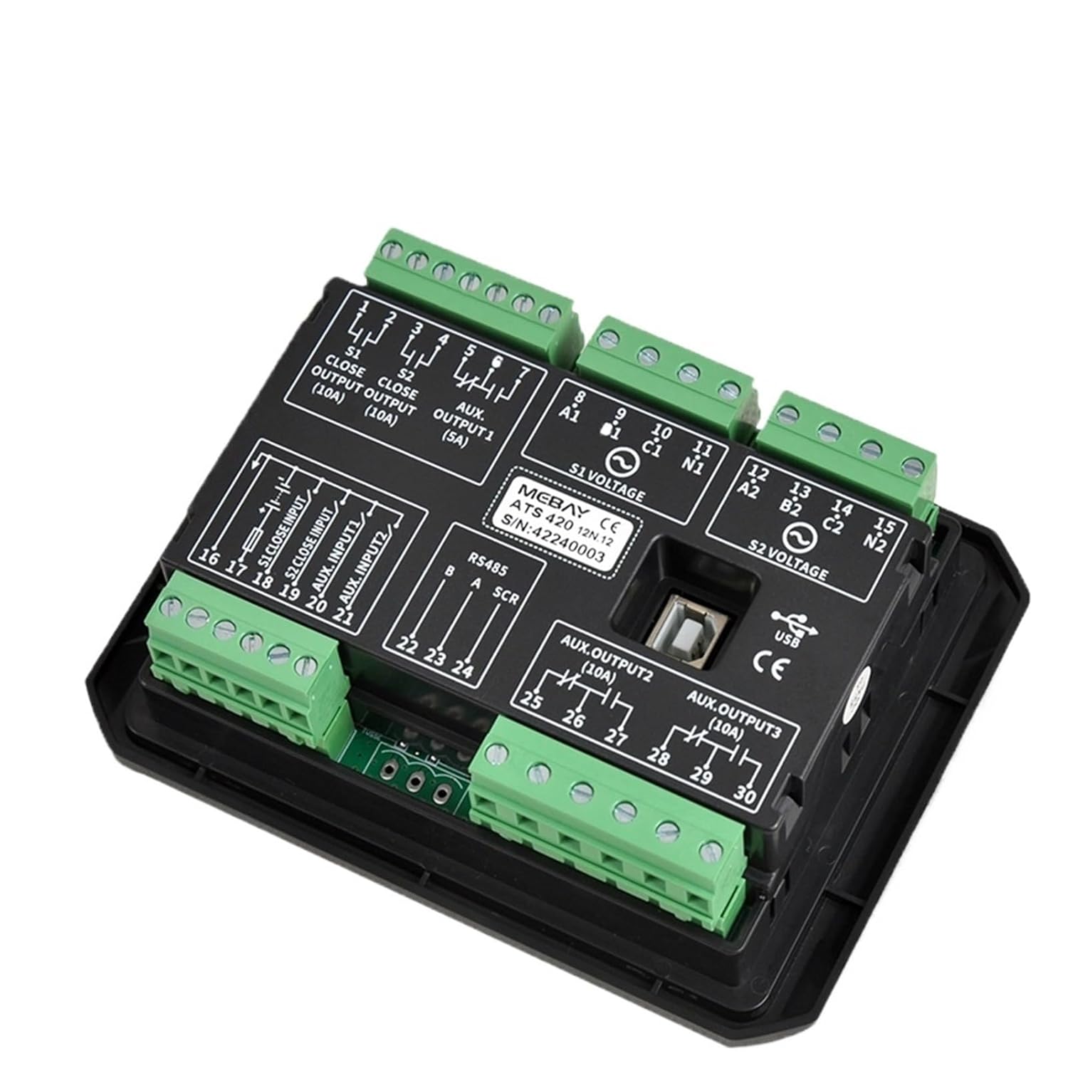 ATS420 Dual Power Automatic Mains Power Generation Switching Controller ATS Conversion Control Module