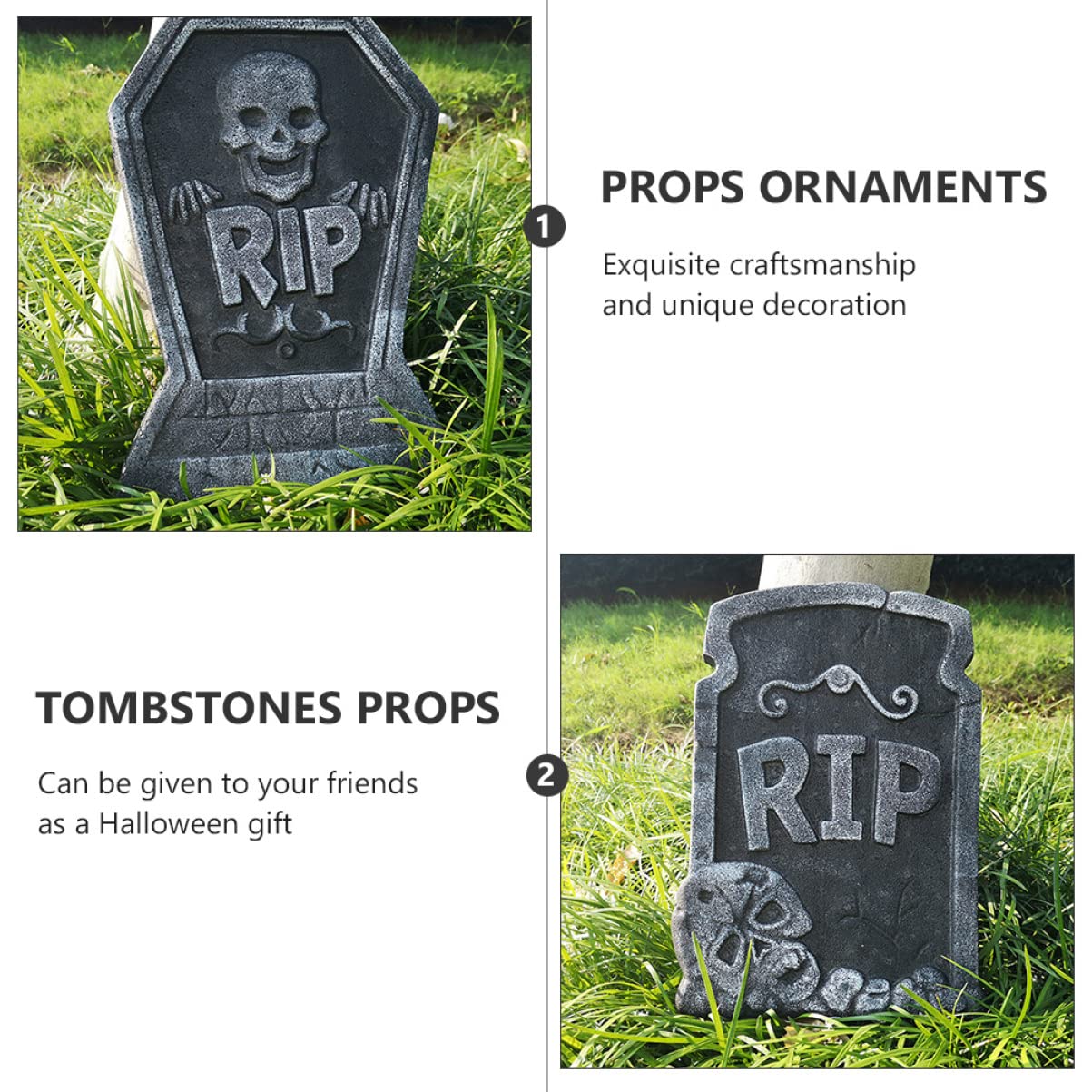 STOBOK 8stücke Halloween Grabstein Deko Gruselige Schaumstoff Ornamente Für Gespenstische Partys Und Geisterhäuser Zufälligen Designs Für Halloween-Dekorationen