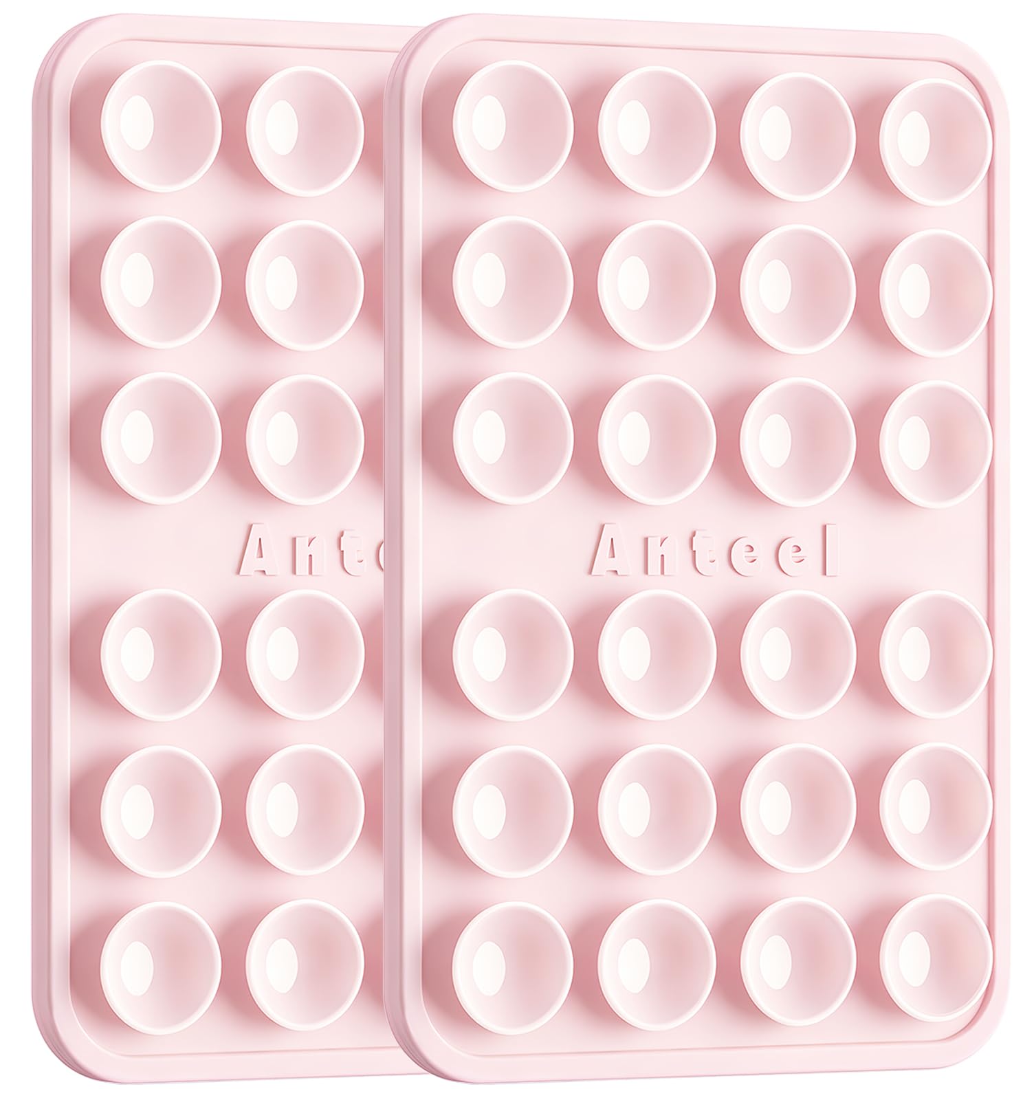 PKYAA Anteel Max - Silicone Suction Phone Case Adhesive Mount, Upgraded Super Strong Grip, Durable, Easy to Use, Hands-Free Sticky Phone Holder for Selfies, Tiktok Videos, 2.56"x3.94" (LPK&amp;LPK)