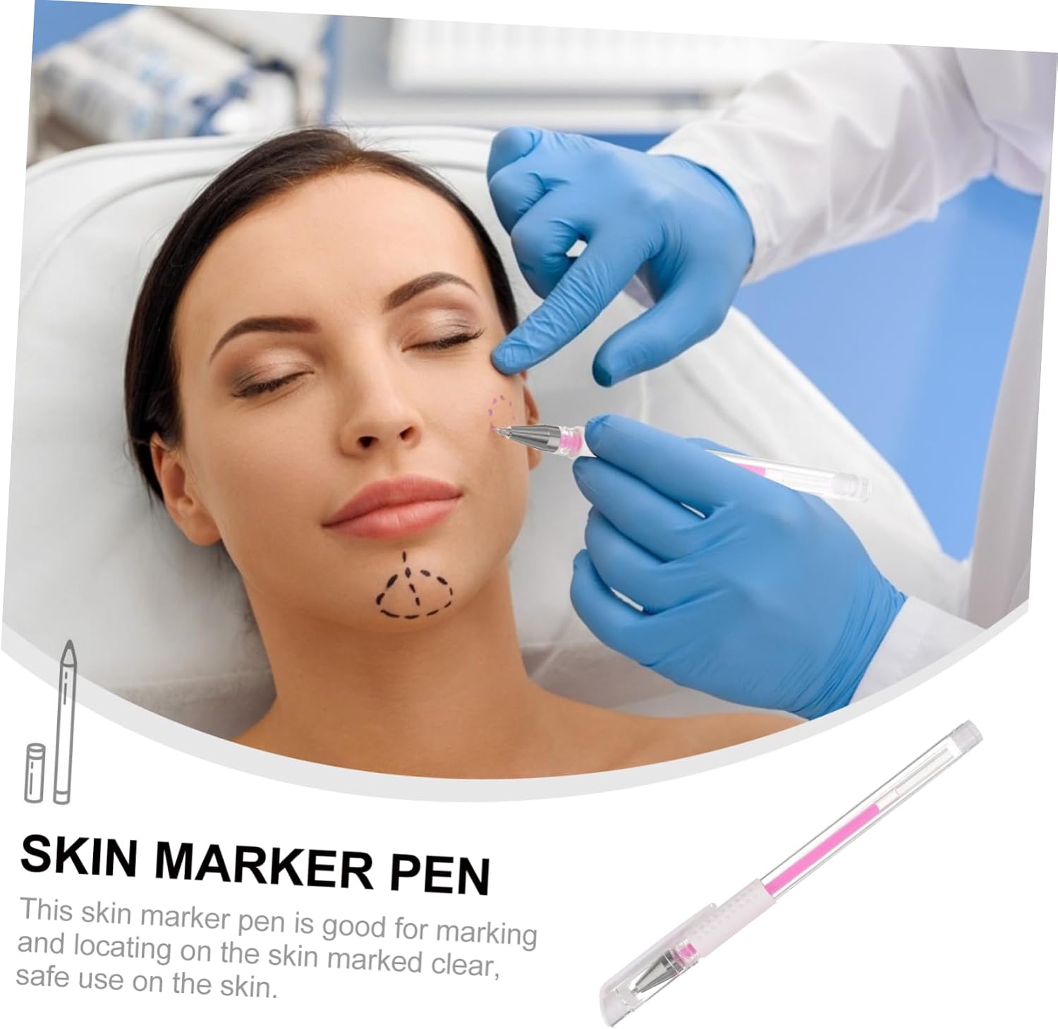 1Set Professional Multi Functional Tattoo Pen for Eyebrow and Lip Positioning Pens Refills Precise Marking for Microblading and Makeup Artistry