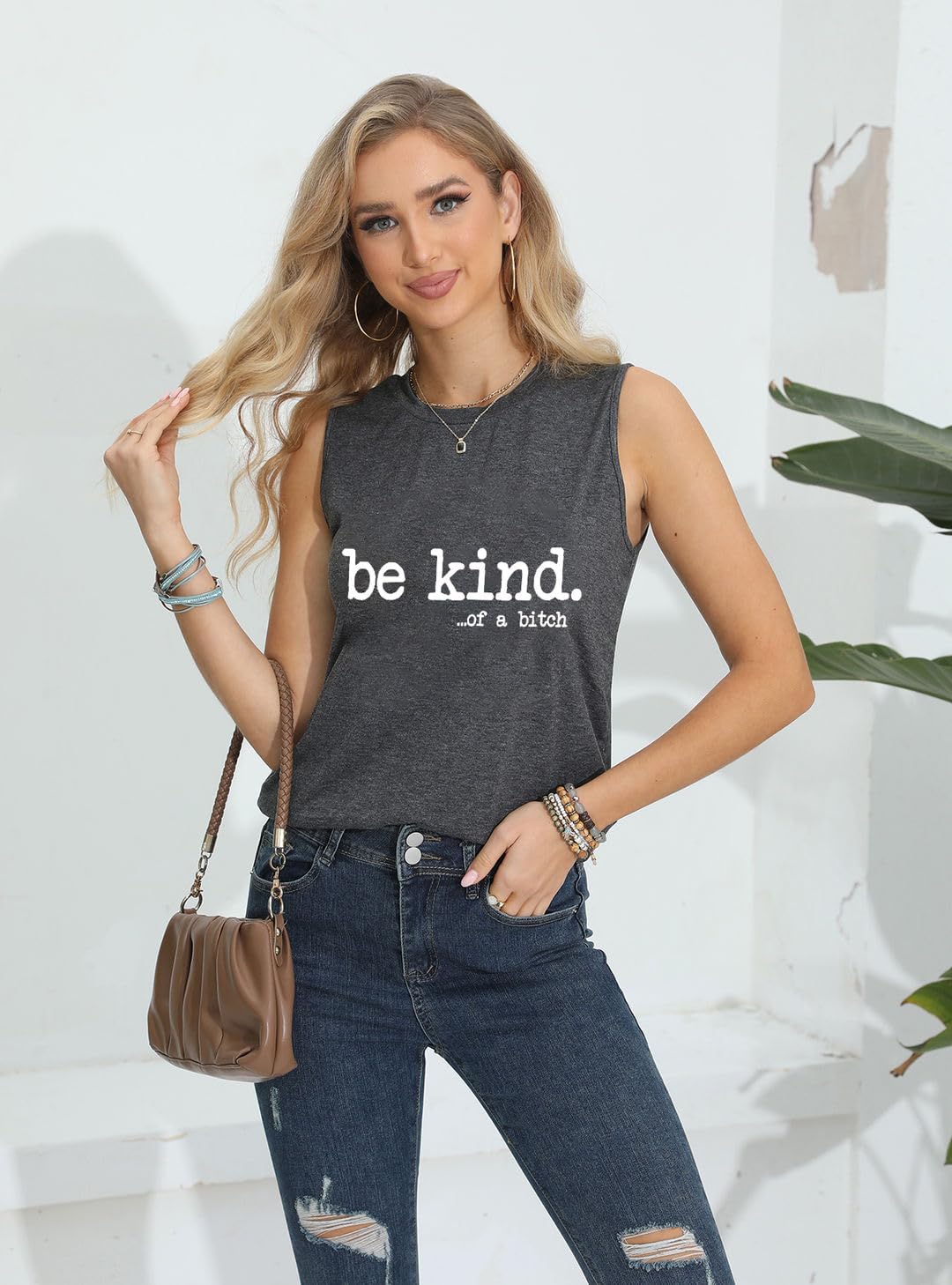 Womens Tank Tops Summer Graphic Sleeveless Shirts Casual Loose Fit Tunic - Image 4