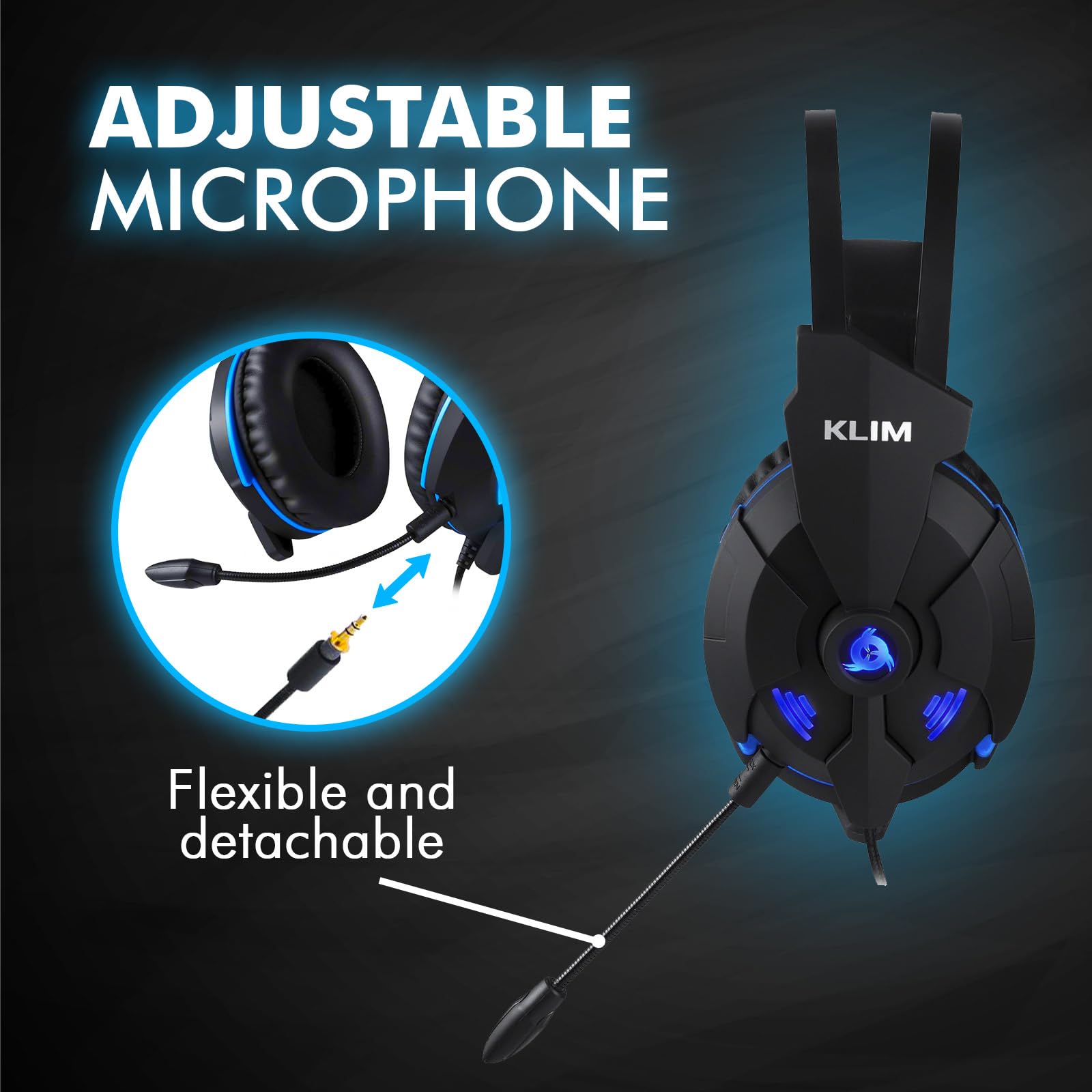 Casque Gamer USB KLIM Impact V2 - Son 7.1 Surround, Micro Détachable, Léger 370g, Pour PC, PS4, PS5