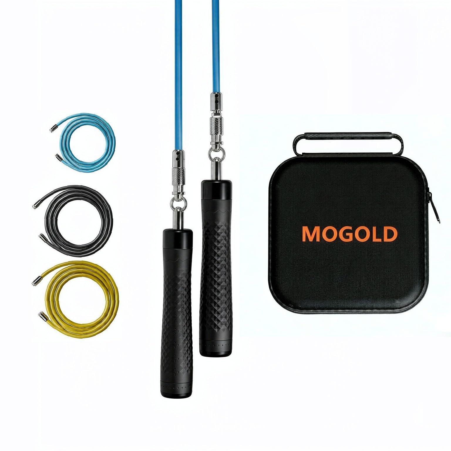 MOGOLD Weighted Jump Rope Set with Quick-Release Handles