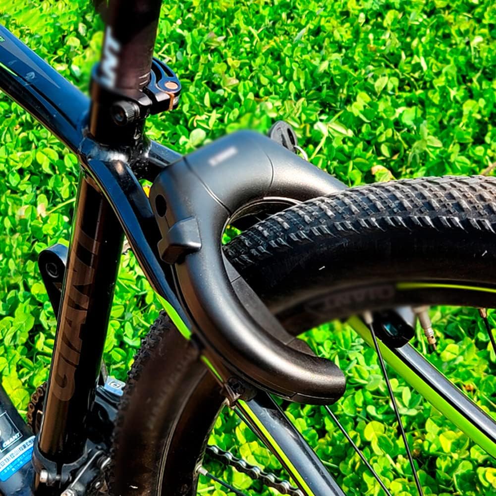 Heavy Locks Bike Lock Small Bike Ring Lock with 2 Keys Portable Security Locks Scooter Lock for Bicycle Scooter Gate Fence Garage U-Locks for Bicycles