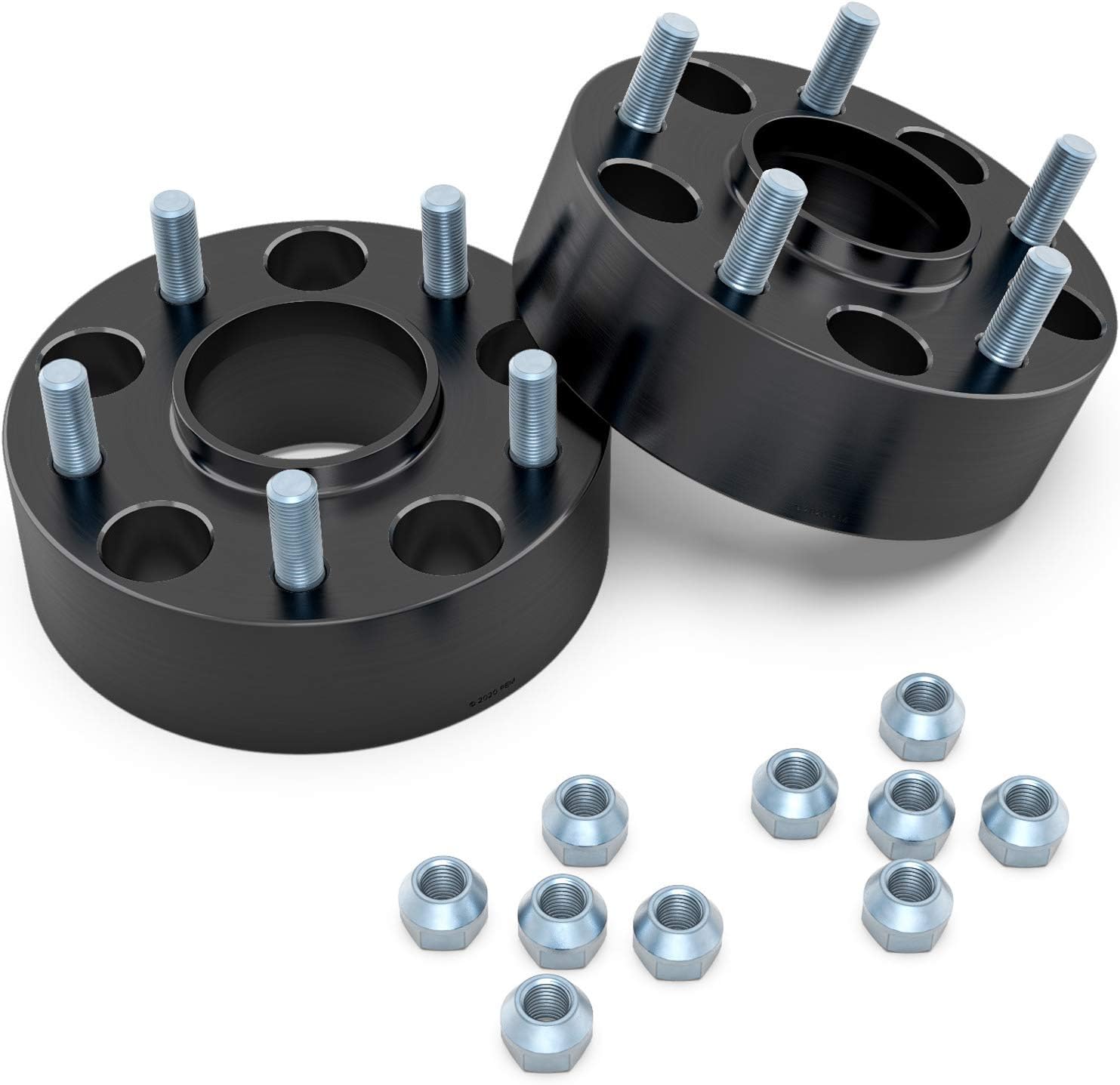 RockTrix 2pcs 2 inch Hubcentric 5x4.5 Wheel Spacers (71.5mm bore, 1/2x20 Studs) Compatible with Jeep Cherokee XJ Grand Cherokee ZJ Wrangler YJ TJ Liberty KJ KK (50mm 5x114.3) Black