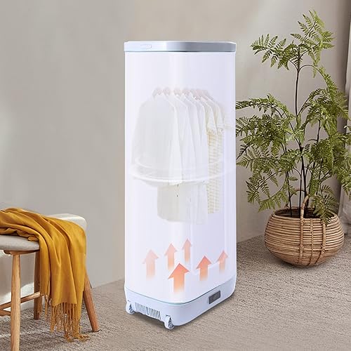 Miniatura 2 de Secadora de ropa portátil de secado rápido plegable con temporizador, flujo de calor circulante de 360, secadora de ropa eléctrica compacta para