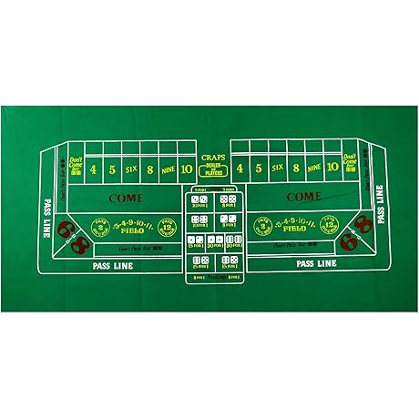 Craps Table Top Felt - A Royale Tabletop Experience for Unforgettable Casino Nights