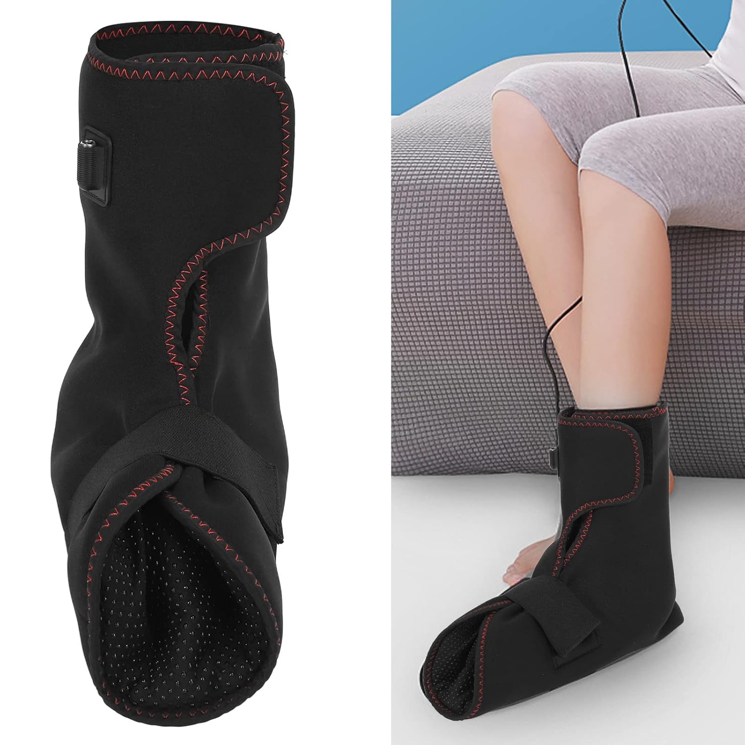 Heated Foot Ankle Brace Wraps, Foot Heating Pad Rapid