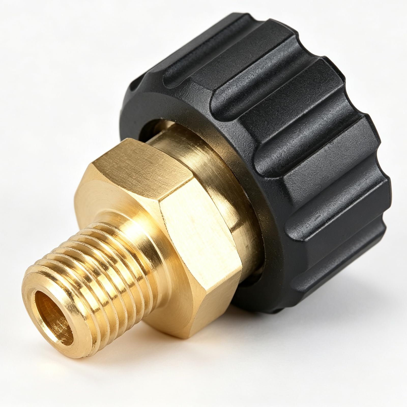 SEIWEI Pressure Washer Adapter, Quick Disconnect Kit Thread Quick Connector 15mm Plug core, Bass Power Washer Hose Adapter Fitting, 1/4" Male to M22 Female-image-4