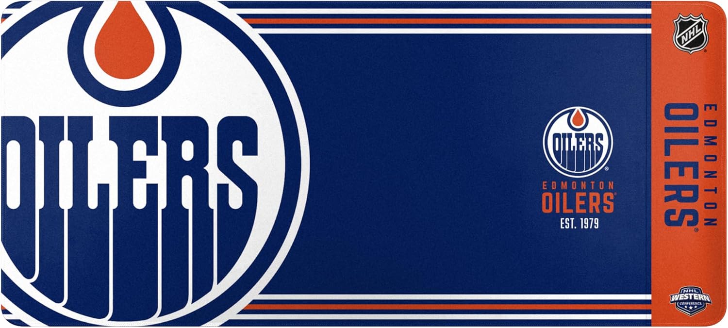 FOCO NHL Official Established Primary Logo Wordmark Home Office Desk Pad Mouse Pad Mat 35" x 16" (Edmonton Oilers, Edmonton Oilers) - Image 3