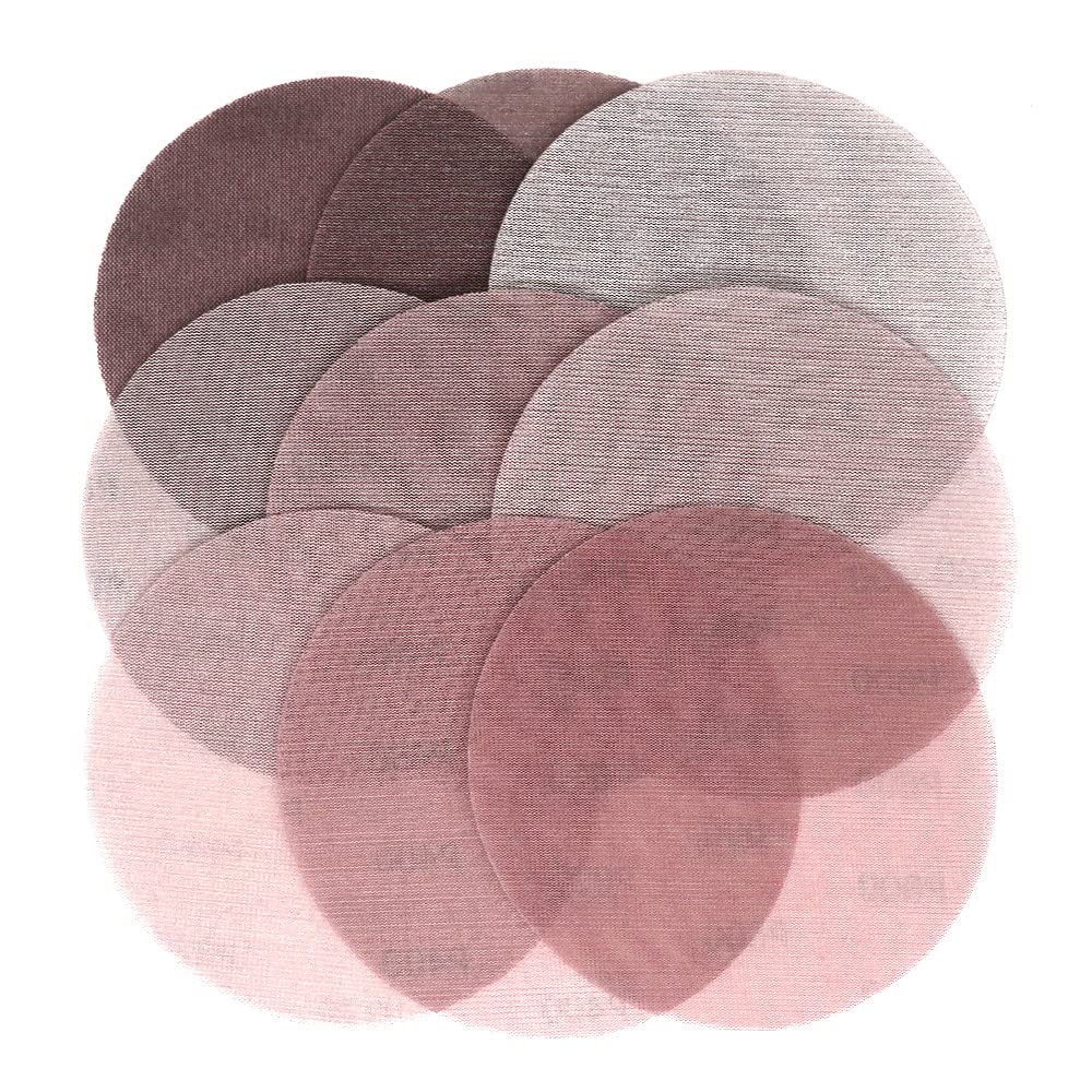 Disques abrasifs de 7 pouces 180 mm de polissage de papier abrasif sans poussière pour papier abrasif mural en bois de voiture, grain 80-600, h, 120