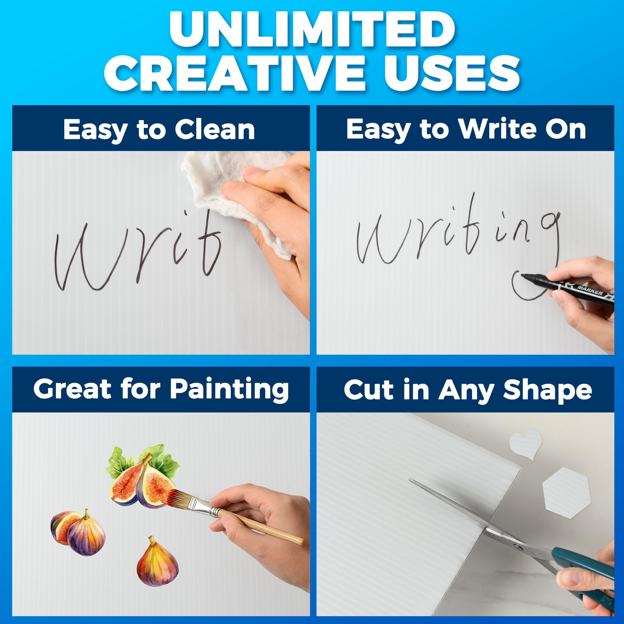 24x36 Poster Board - 10 Pack Corrugated Plastic Sheets -6
